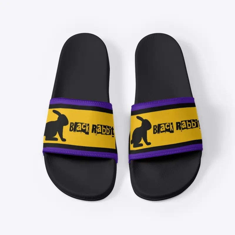 Black rabbit slippers 